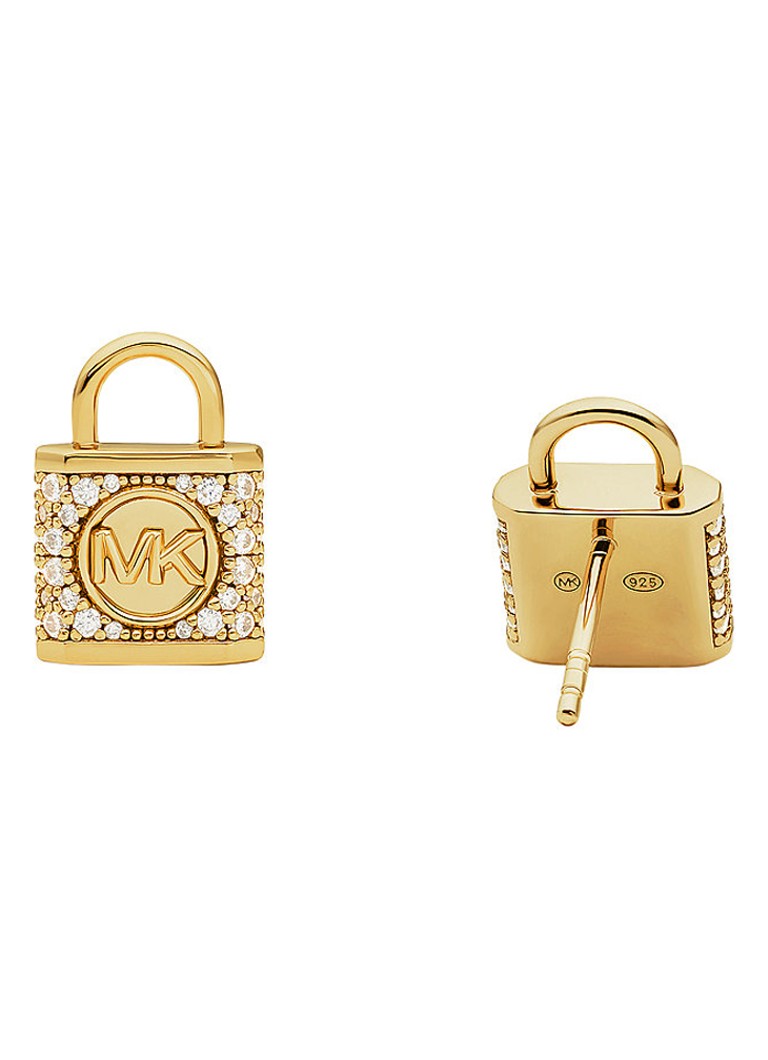 Orecchini a lobo Michael Kors Premium placcati in oro MKC1628AN710