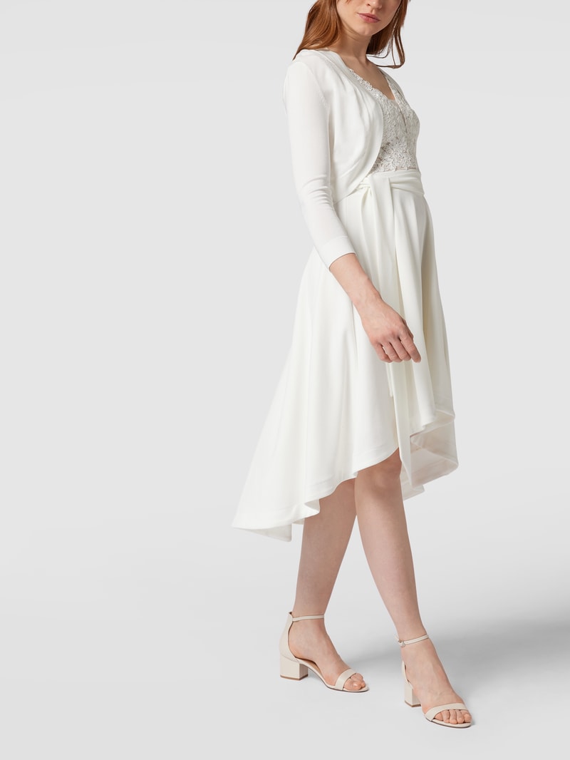Bolero mit Schalkragen in offwhite meliert