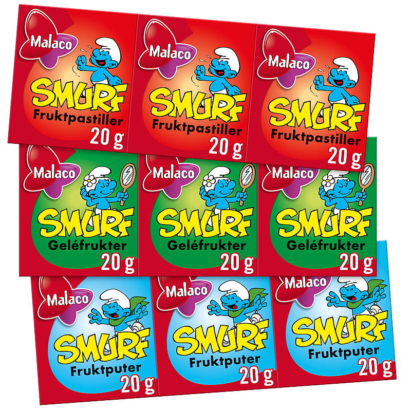 Cloetta Smurf 3-pk