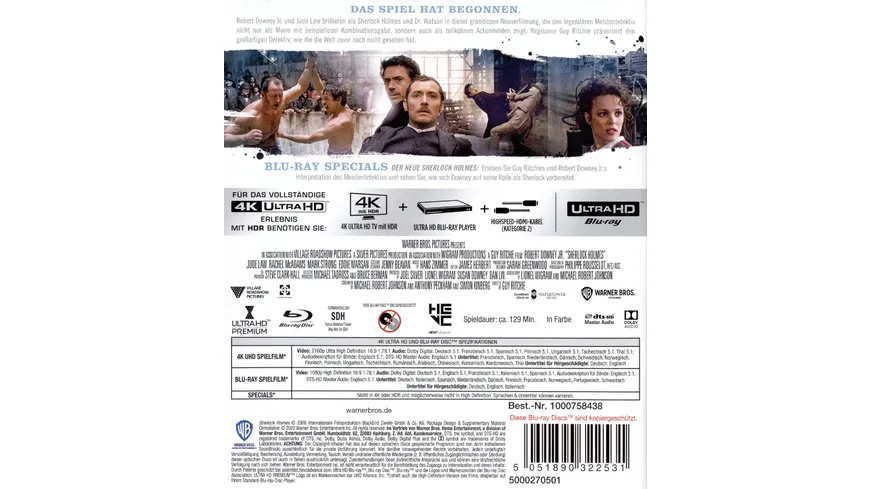 Sherlock Holmes  (4K Ultra HD) (+ Blu-ray 2D)