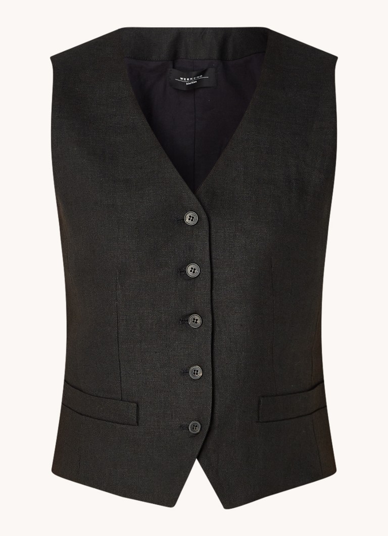 Kamizelka lniana MaxMara Pacche