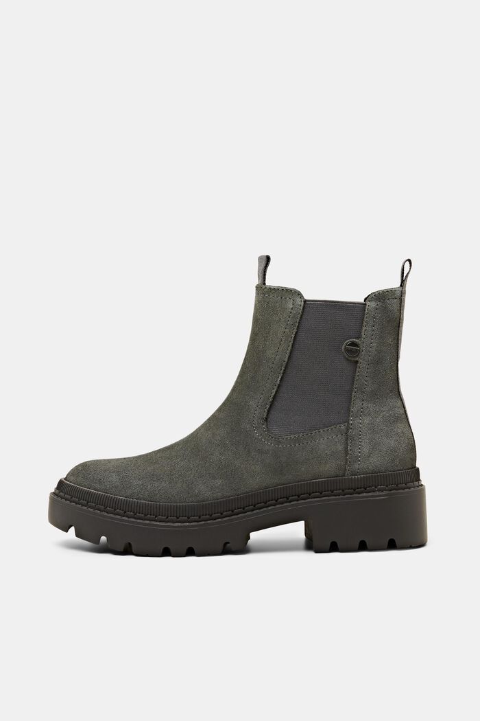 Boots aus echtem Veloursleder