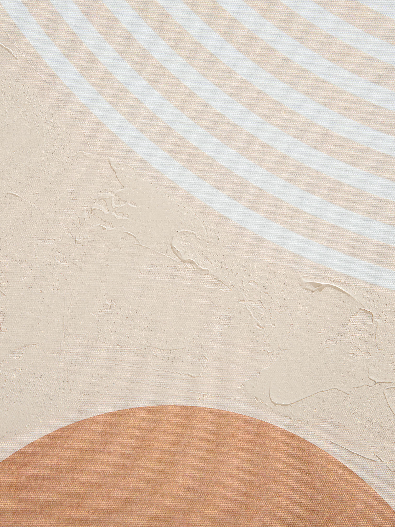 Cornero Leinwand-Druck-handbemalt, Hellbeige