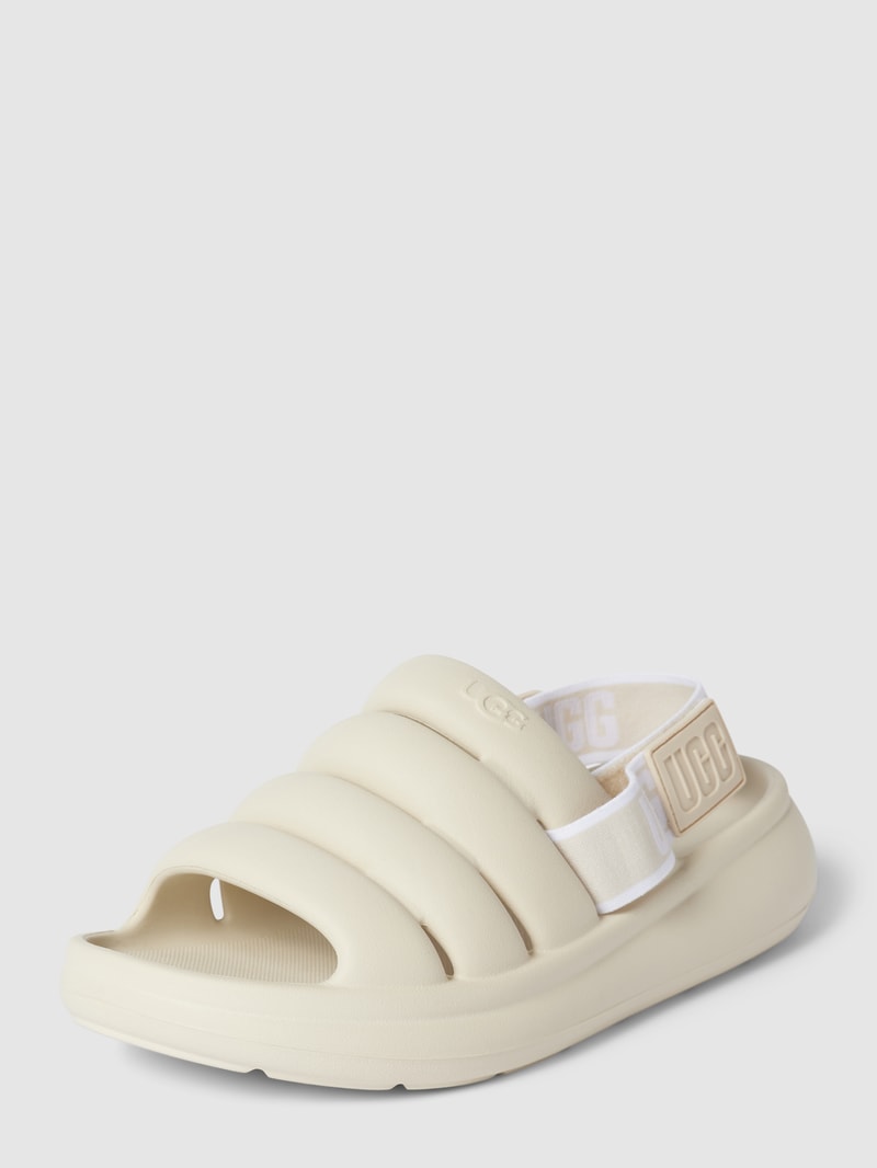 Sandalen mit Label-Details Modell 'FLUFF YEAH' in hellrosa
