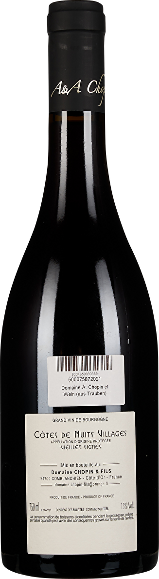 Domaine A. Chopin et Fils Côte de Nuits Villages Vieilles Vignes 2021