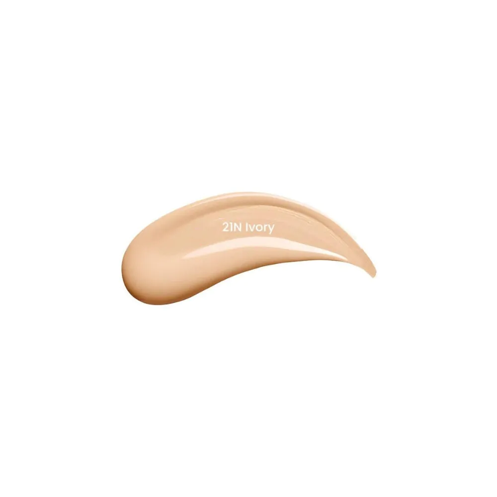 „Tirtir Mask Fit“ raudonos spalvos pagalvėlės formos makiažo pagrindas su SPF40 PA++, 21N dramblio kaulo spalvos