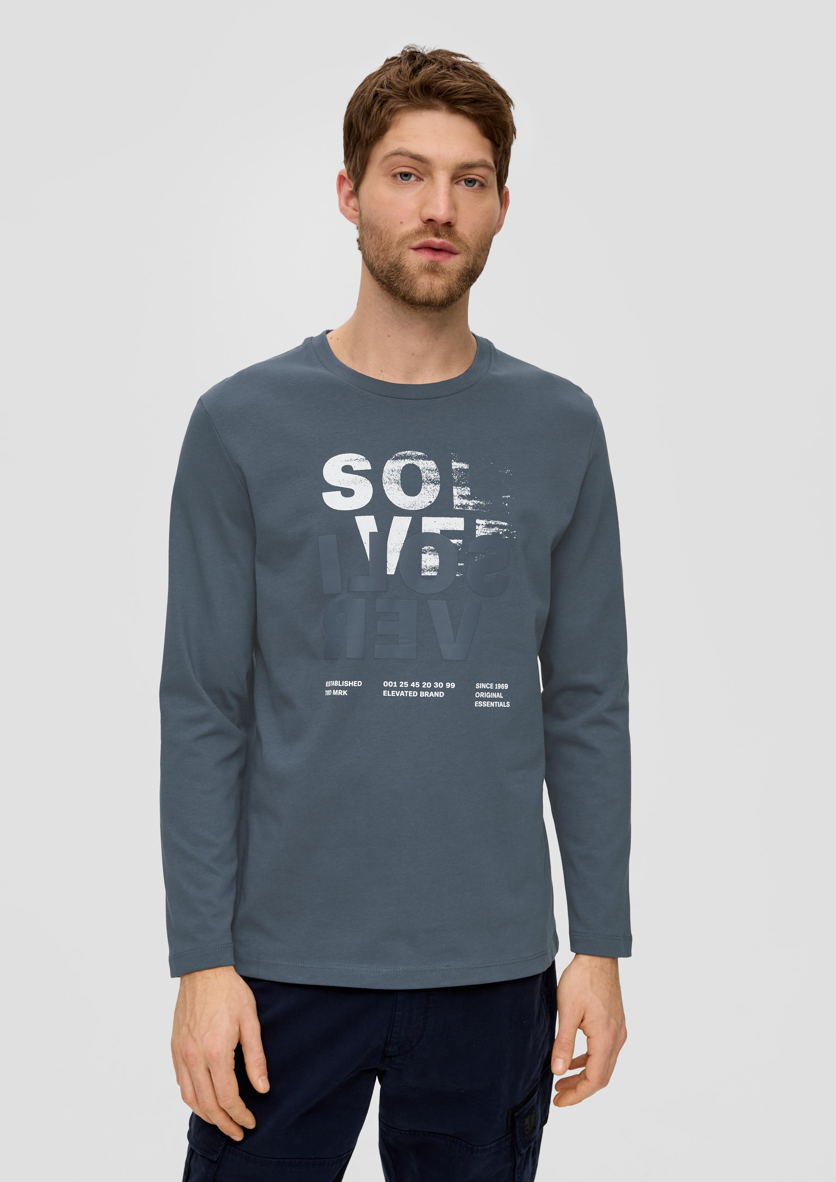 Longsleeve mit gummiertem Label-Print  2138671-57D1