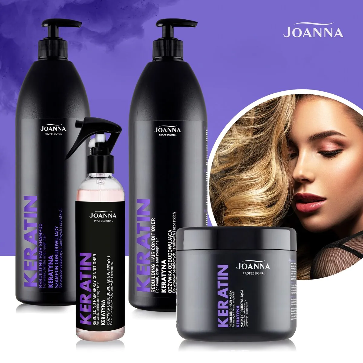 Joanna Professional keratino regeneruojamasis kondicionierius purškiamas