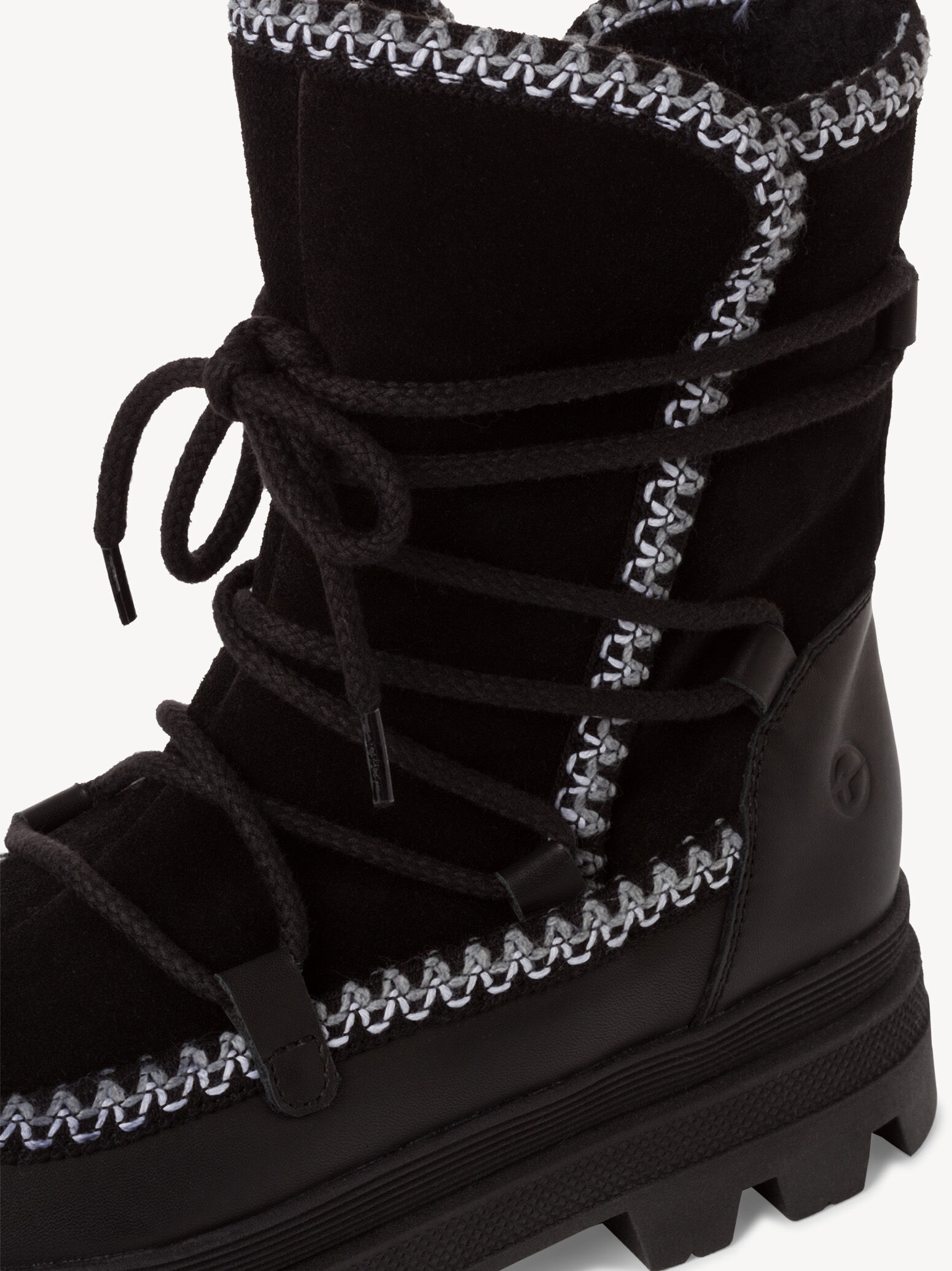 Bottine en cuir - noir doublure chaude