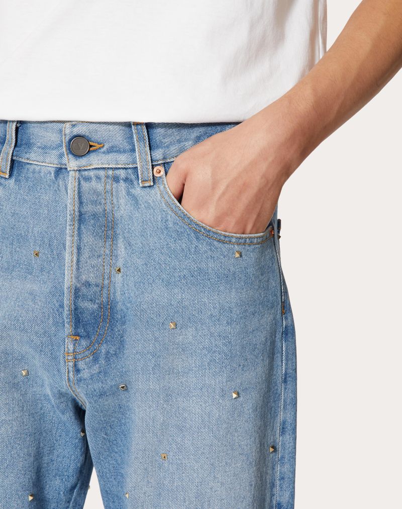 DENIMBUKS MED HELE ROCKSTUD-NIPPER