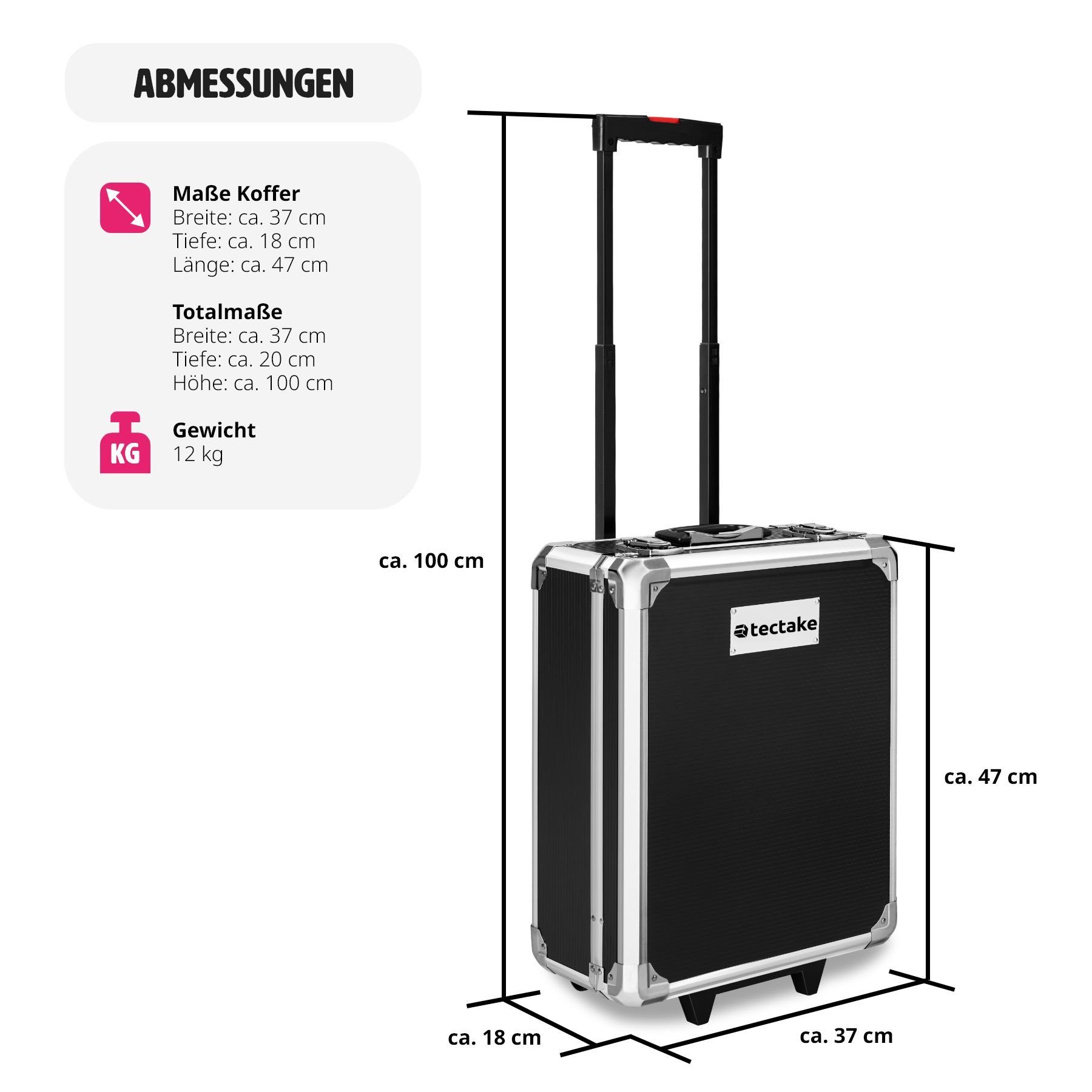 tectake Werkzeugtrolley Trolley Werkzeugkoffer 1200-tlg.