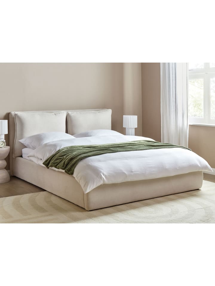 Beliani Doppelbett BAJONNA in Beige - (W) 184 x (H) 102 x (L) 235 cm günstig kaufen onesize