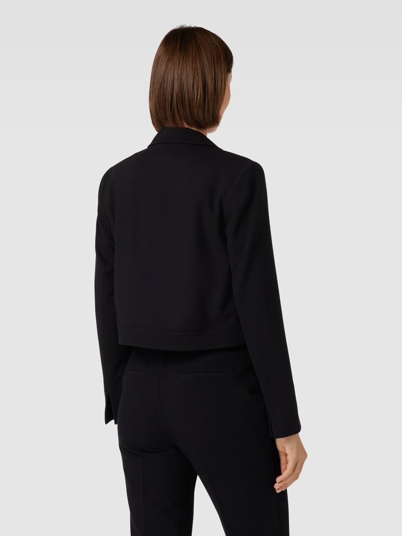 Blazer mit Ziernähten in schwarz