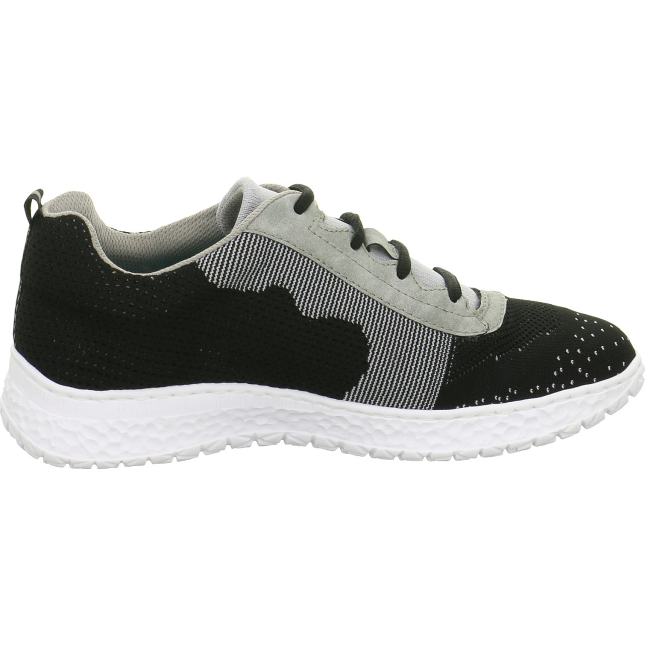 RIEKER Freizeit Schnürer schwarz black/grey/cement