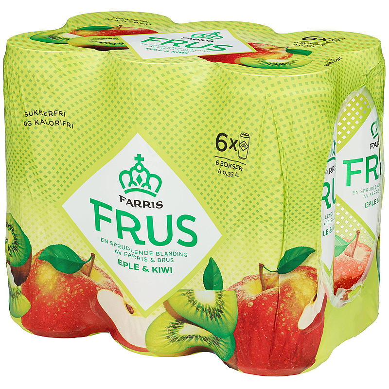 Farris Farris Frus 0,33 l boks 6-pk eple/kiwi