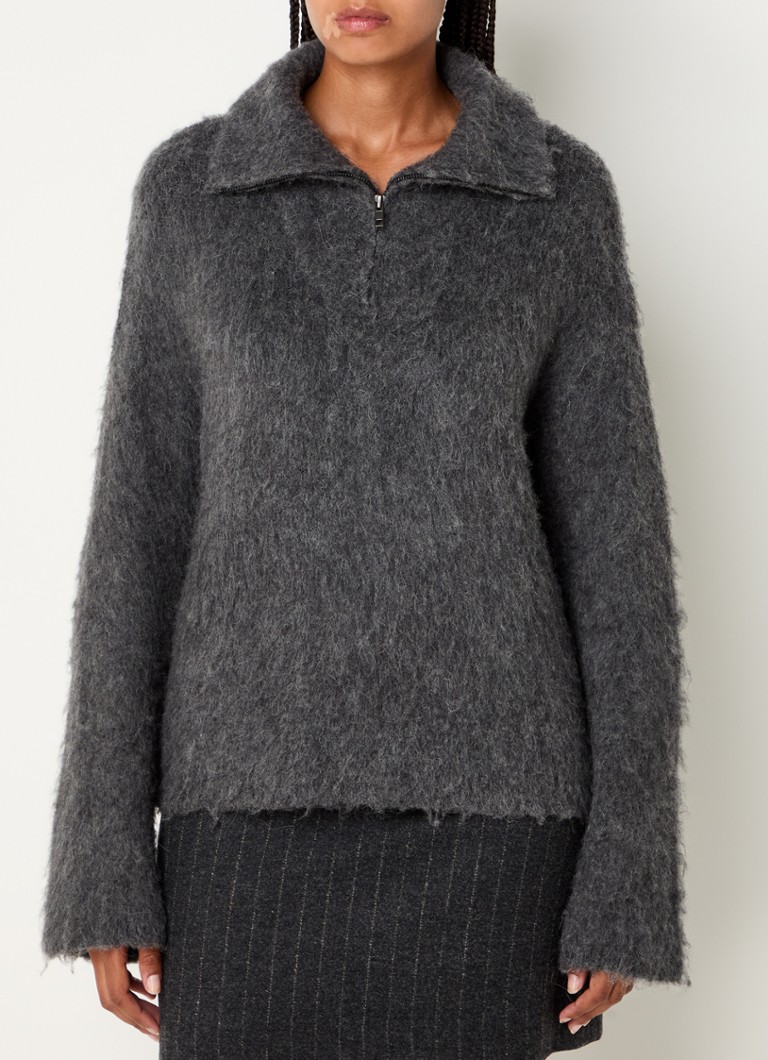 Maglione Modström Kane in misto lana d'alpaca con mezza zip