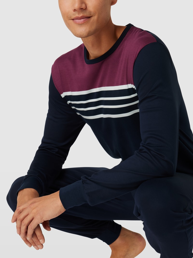 Pyjama aus Baumwolle Modell 'Relax Comfy Pyjama' in dunkelblau