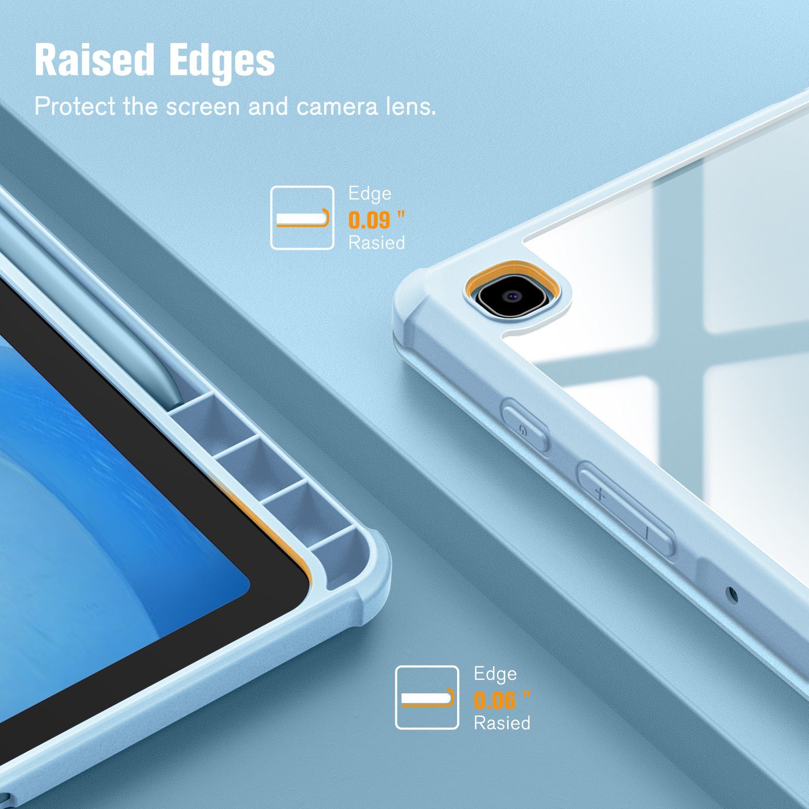 Fintie Tablet-Hülle Hybrid Hülle für Samsung Galaxy Tab S6 Lite 10.4 2022/2020 SM-P610/P613/P615/P619 - Stoßfeste Abdeckung mit Transparent Hartschalen Schutzhülle und Stifthalterung