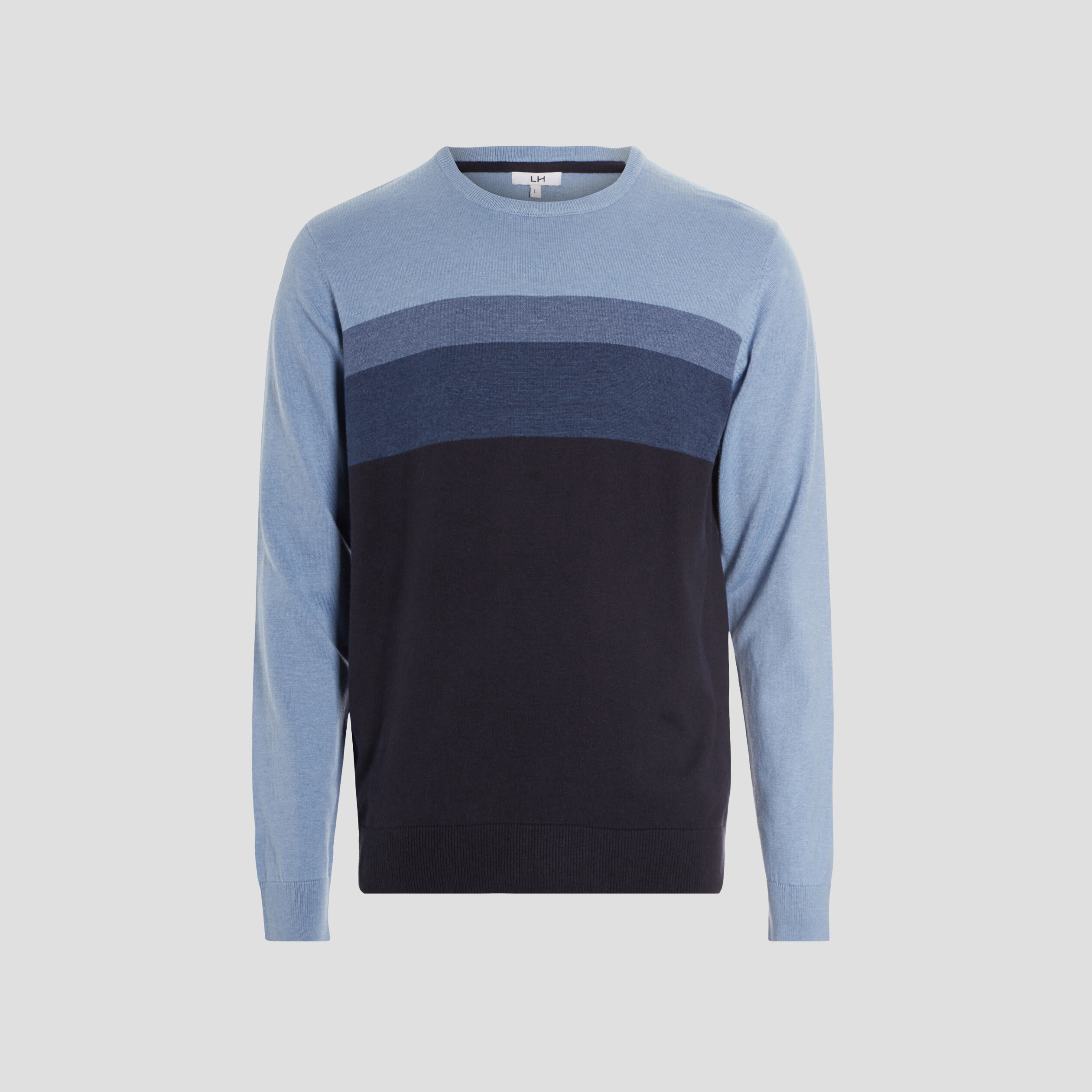 Pull manches longues bleu marine homme | La Halle