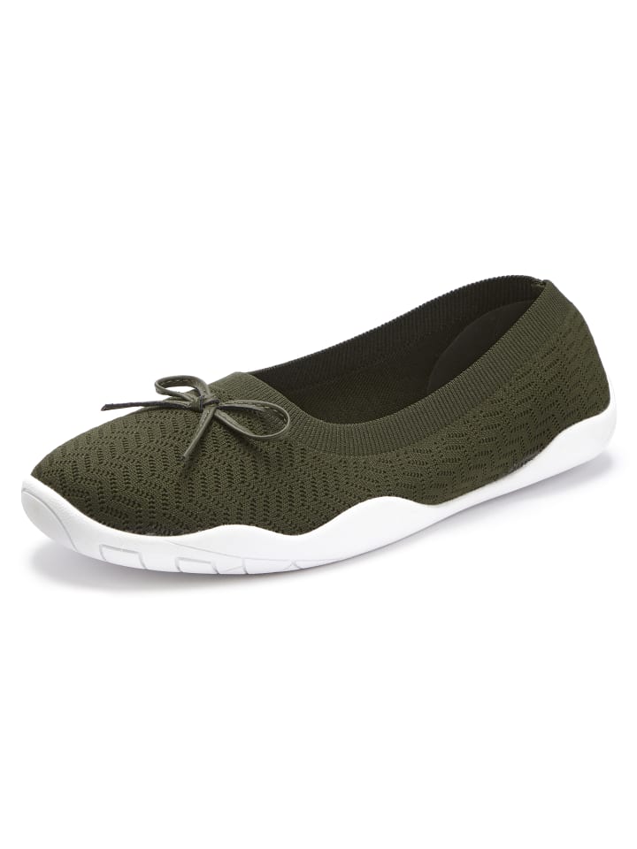 LASCANA Sneaker Ballerinas in olivgrün günstig kaufen