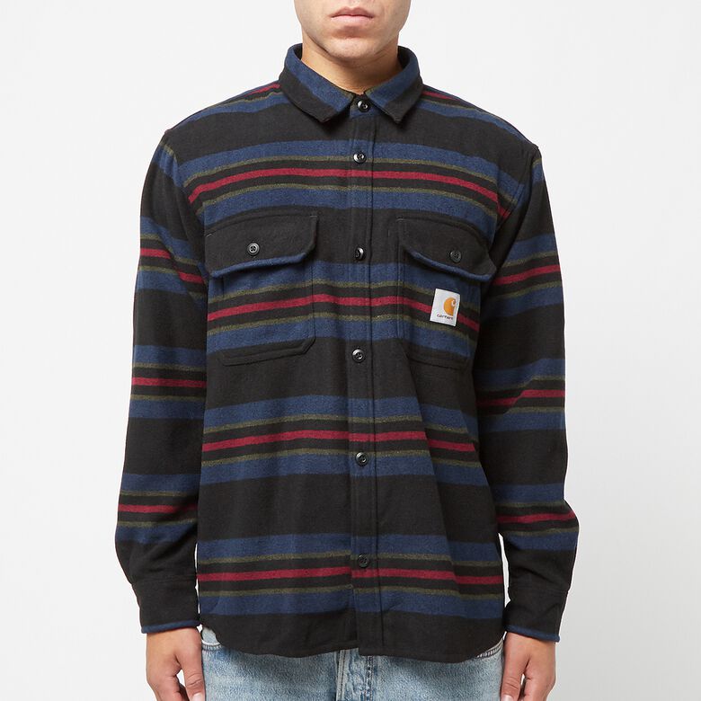 Carhartt WIP Oregon Shirt Jac starco stripe/black