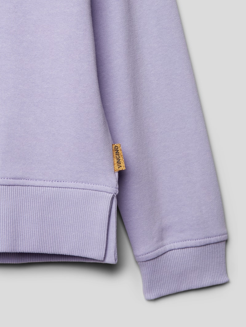Sweatshirt mit Motiv-Stitching Modell 'NIANNE' in flieder
