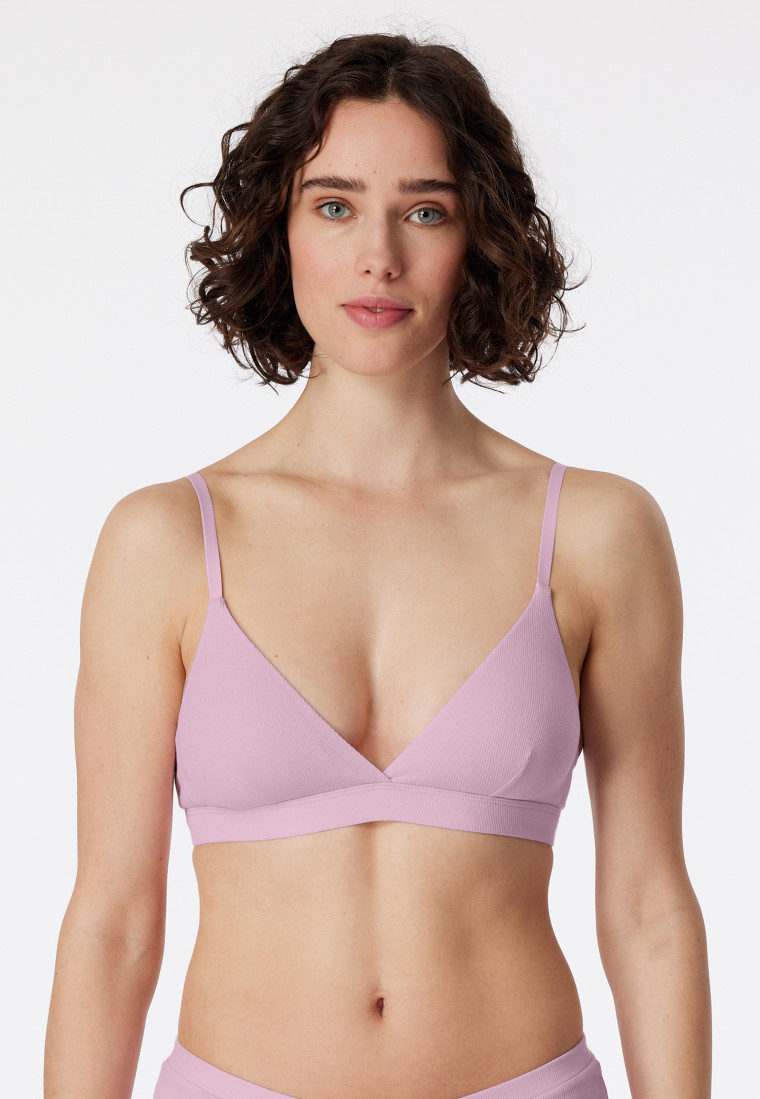 Soft-BH Doppelripp herausnehmbare Pads powder pink - Pure Rib