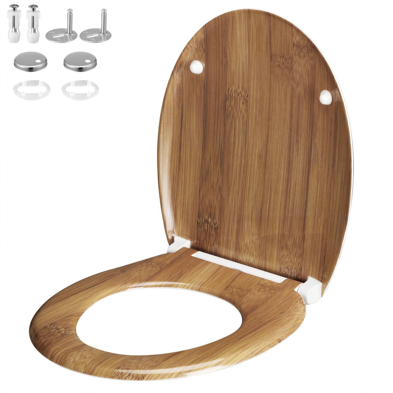 Casaria Toilettensitz Bambus mit Absenkautomatik