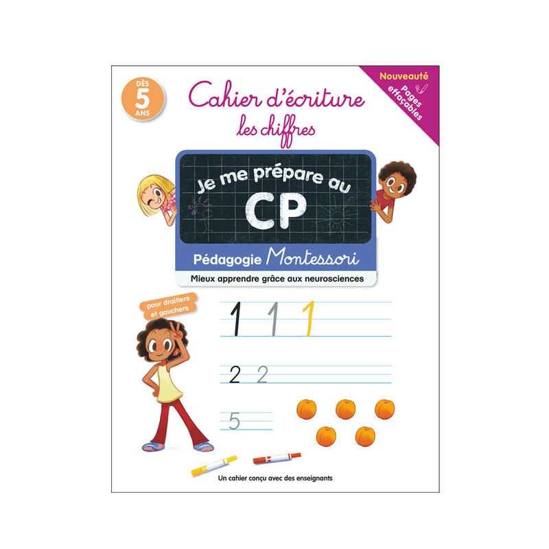 Livre Je me prépare au CP, Cahier d'écriture les chiffres - Flammarion