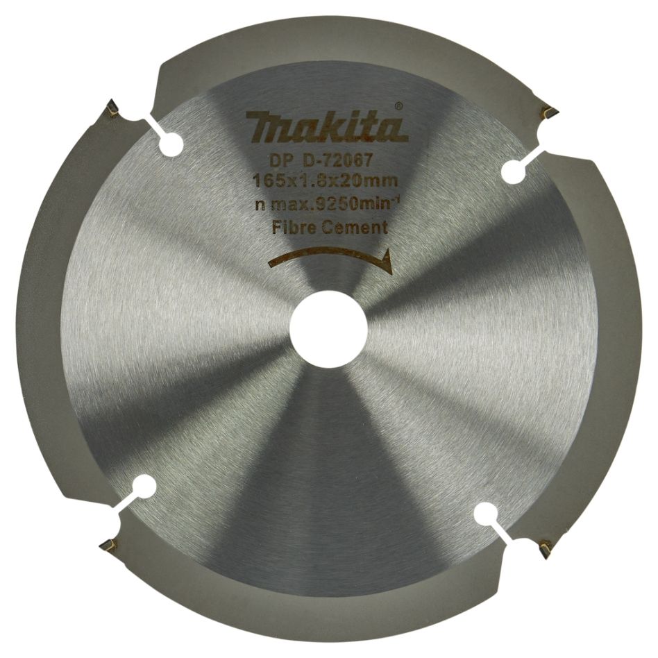 Makita Zubehör D-72067 Kreissägeblatt PCD 165 x 20 x 1,8 4T Faserzementplatte