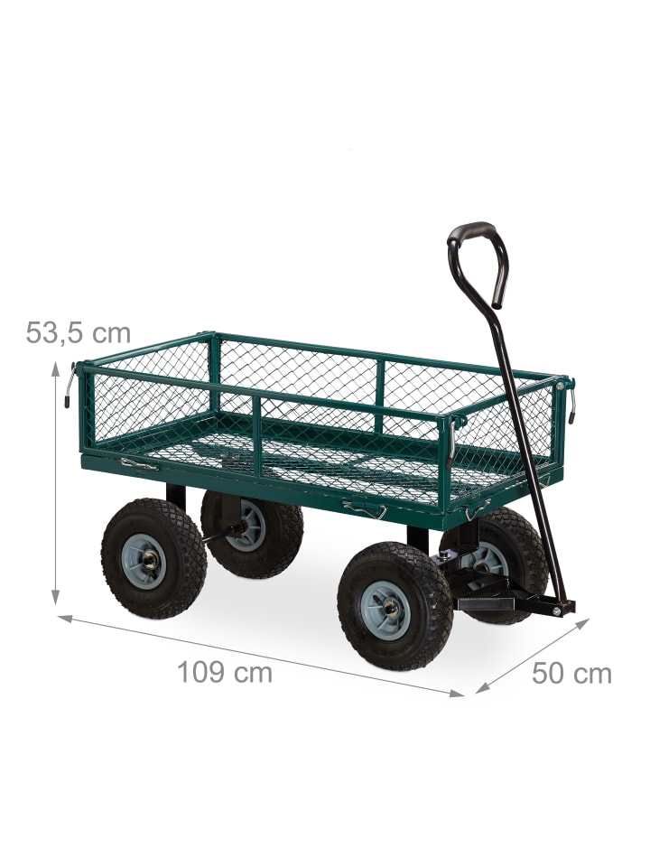 relaxdays Handwagen in Grün günstig kaufen onesize