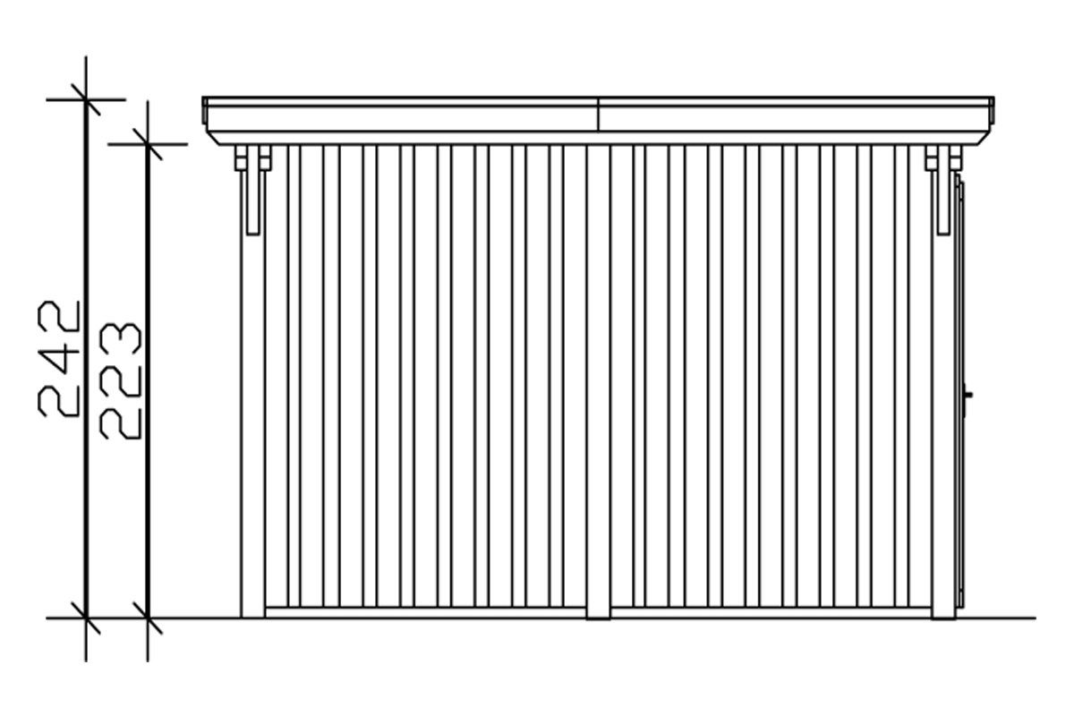 Skanholz Einzelcarport Emsland, BxT: 404x846 cm, 223 cm Einfahrtshöhe
