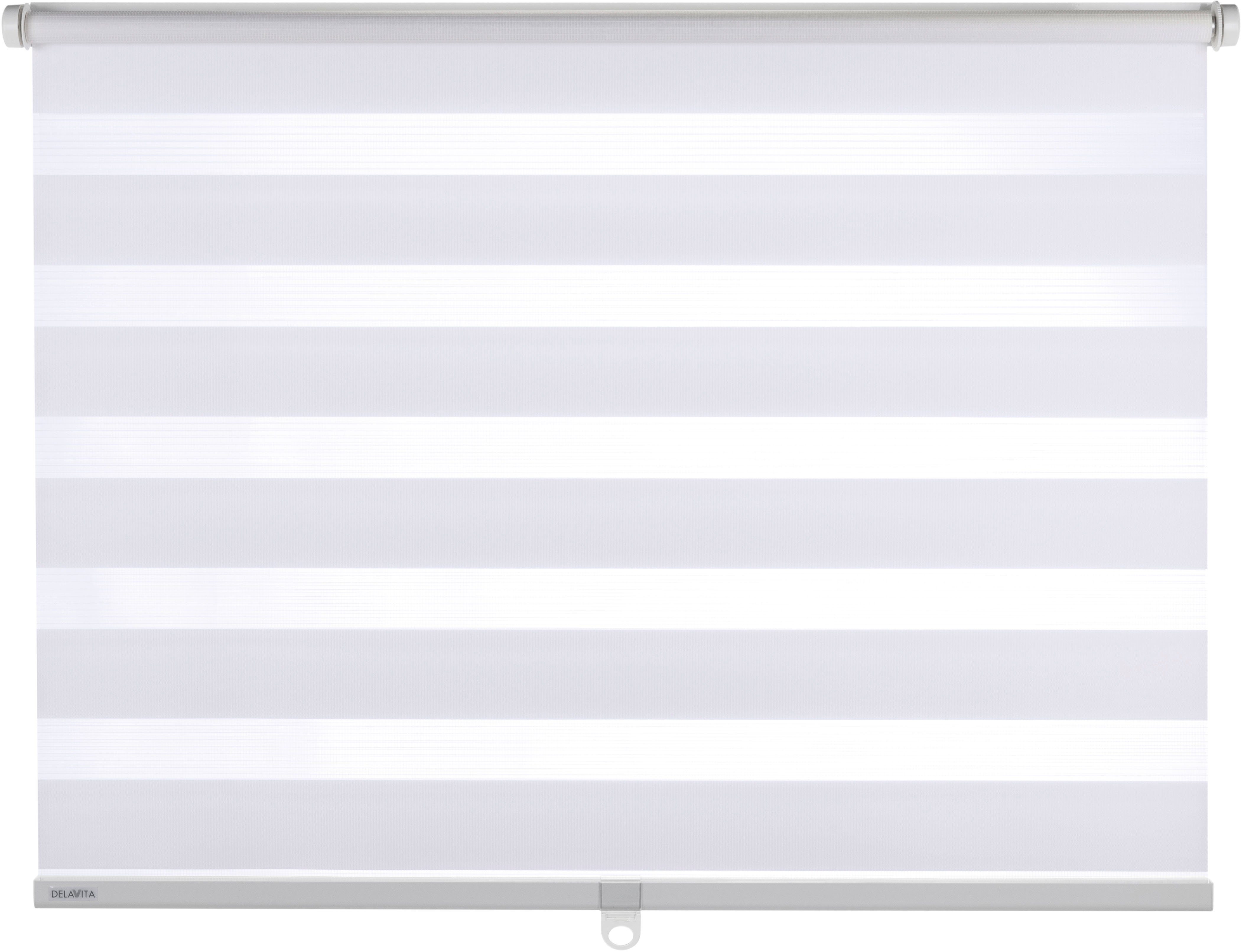 Doppelrollo Jan, DELAVITA, Lichtschutz, ohne Bohren, freihängend, Klemmfix, Fixmaß, Klemmfix, uni, monochrom, basic, schnurlos, Klemmträger