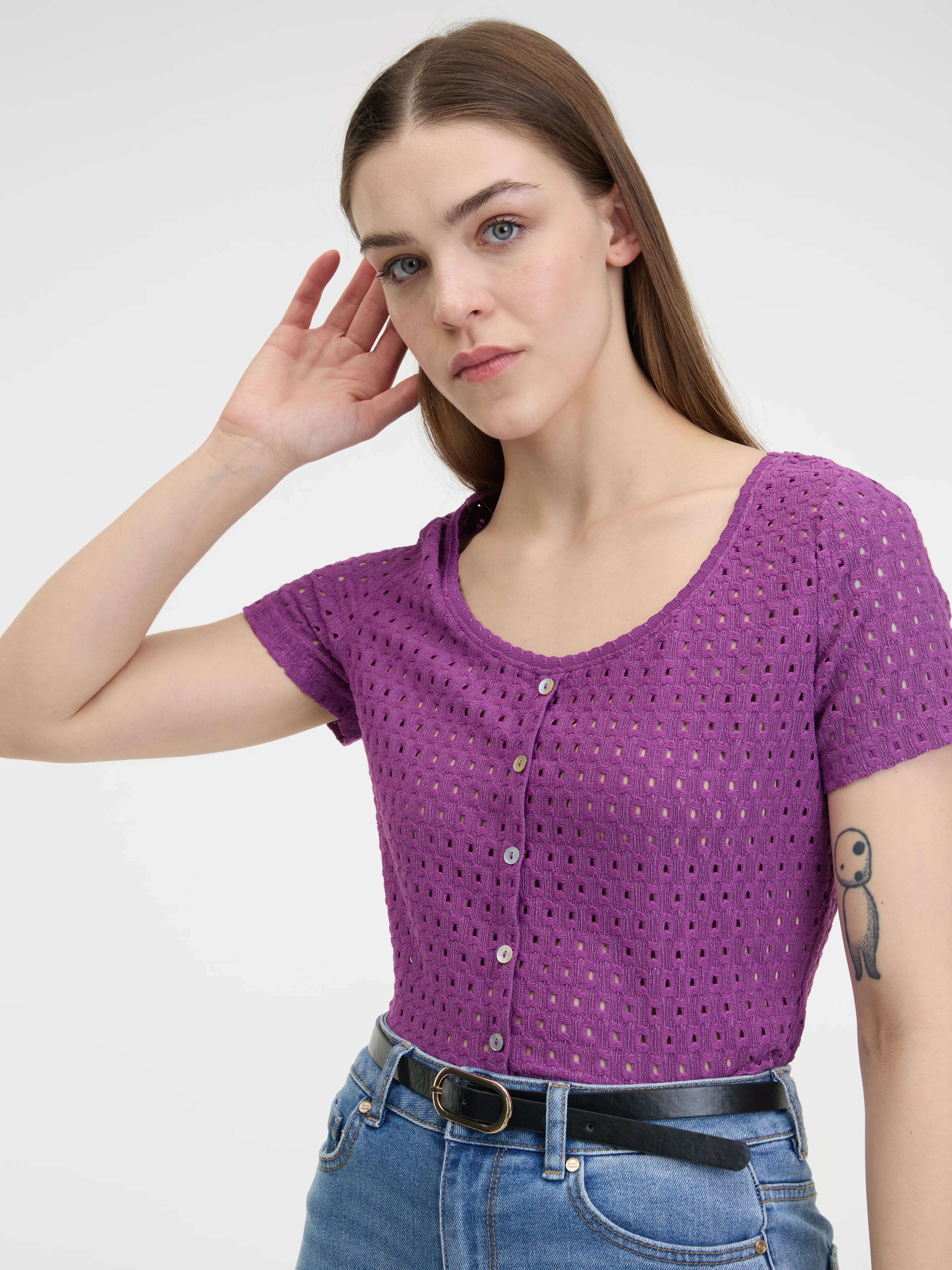 Lila Damen-T-Shirt ORSAY