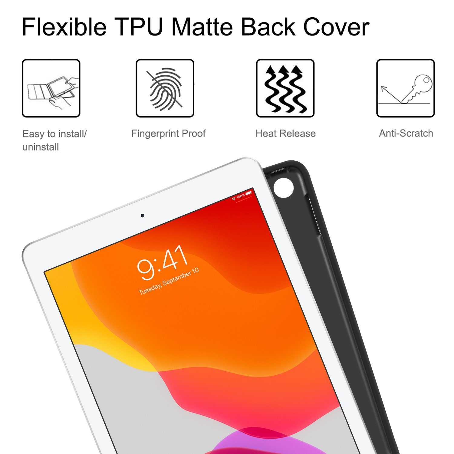 Fintie Tablet-Hülle Tastatur Hülle für iPad 10.2 Zoll (9/ 8/ 7 Generation - 2021/2020/2019), Soft TPU Rückseite Gehäuse Schutzhülle mit Pencil Halter, magnetisch Abnehmbarer Tastatur mit QWERTZ Layout