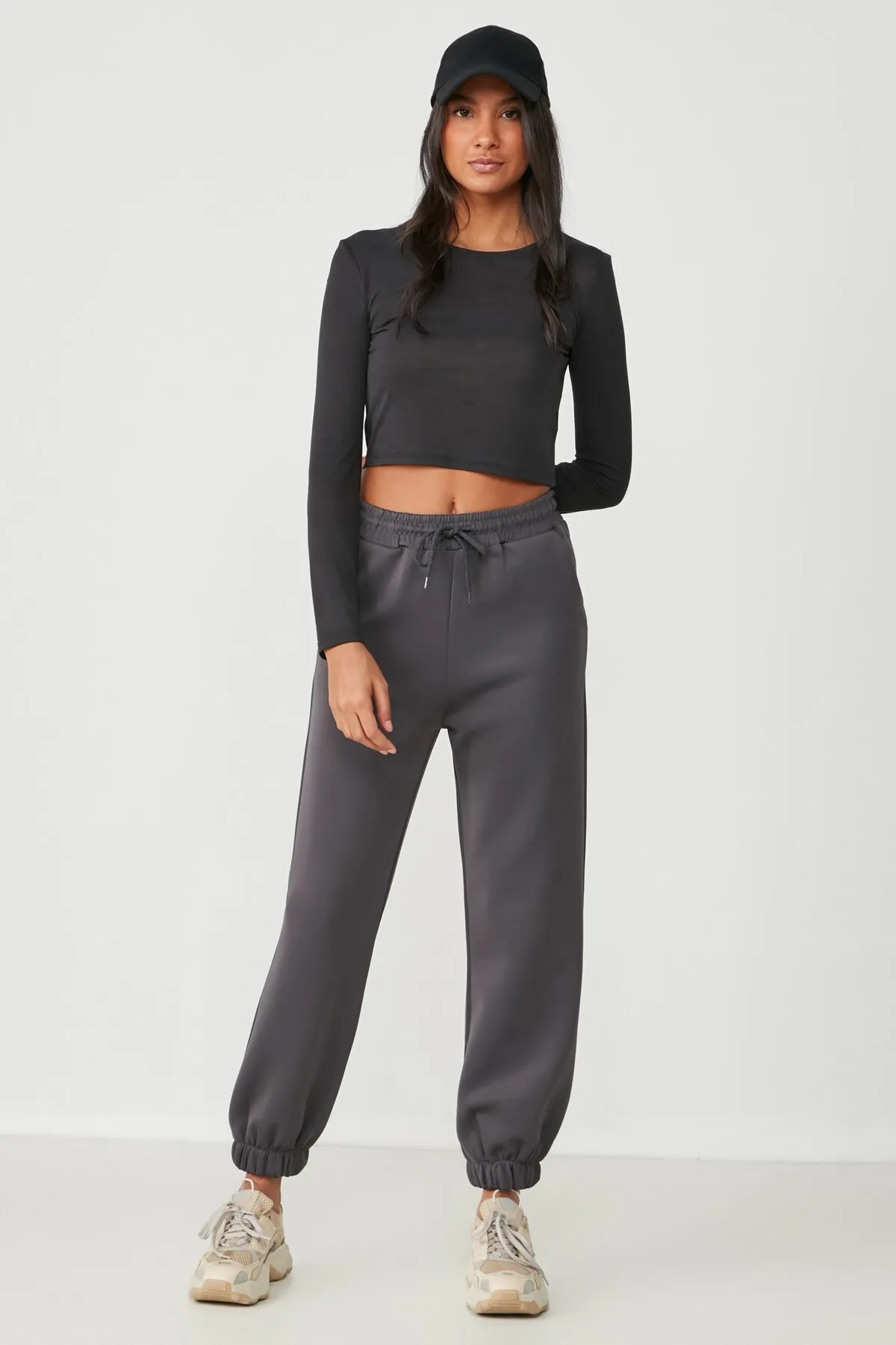 C&City  Jogger Elastic Sports Jogginghose 806 Smoked