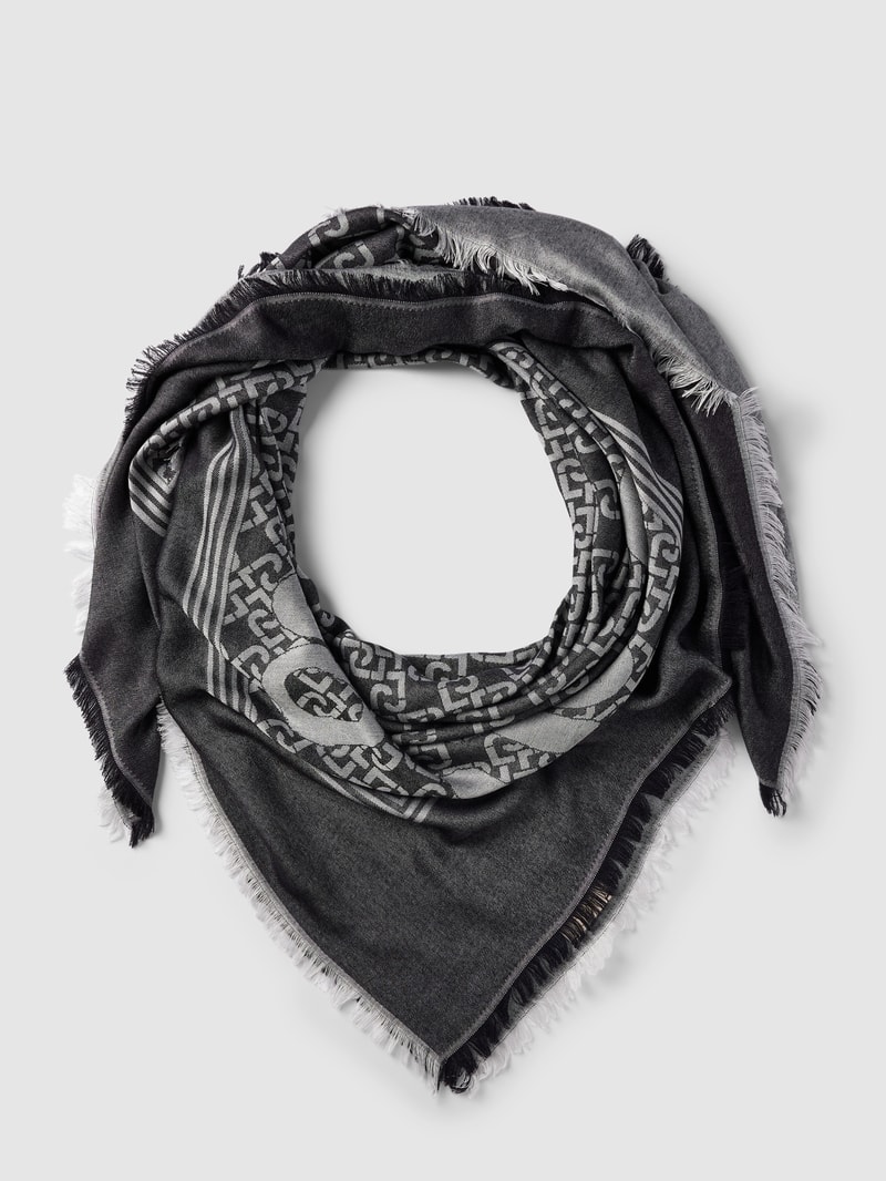 Tuch mit Allover-Muster Modell 'jaquard' in schwarz