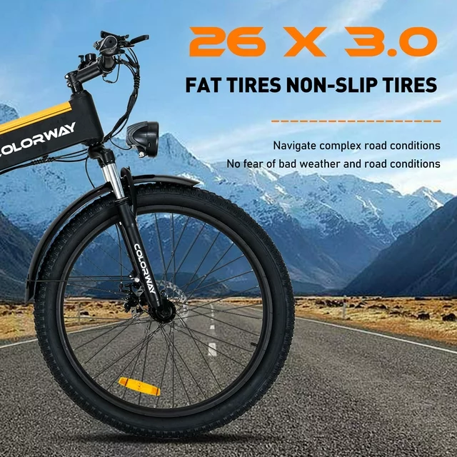 COLORWAY 26 Folding Electric bike,500W/12AH/36V Removable Battery, Light Aluminum Alloy E bike, Max speed up to 19.99MPH