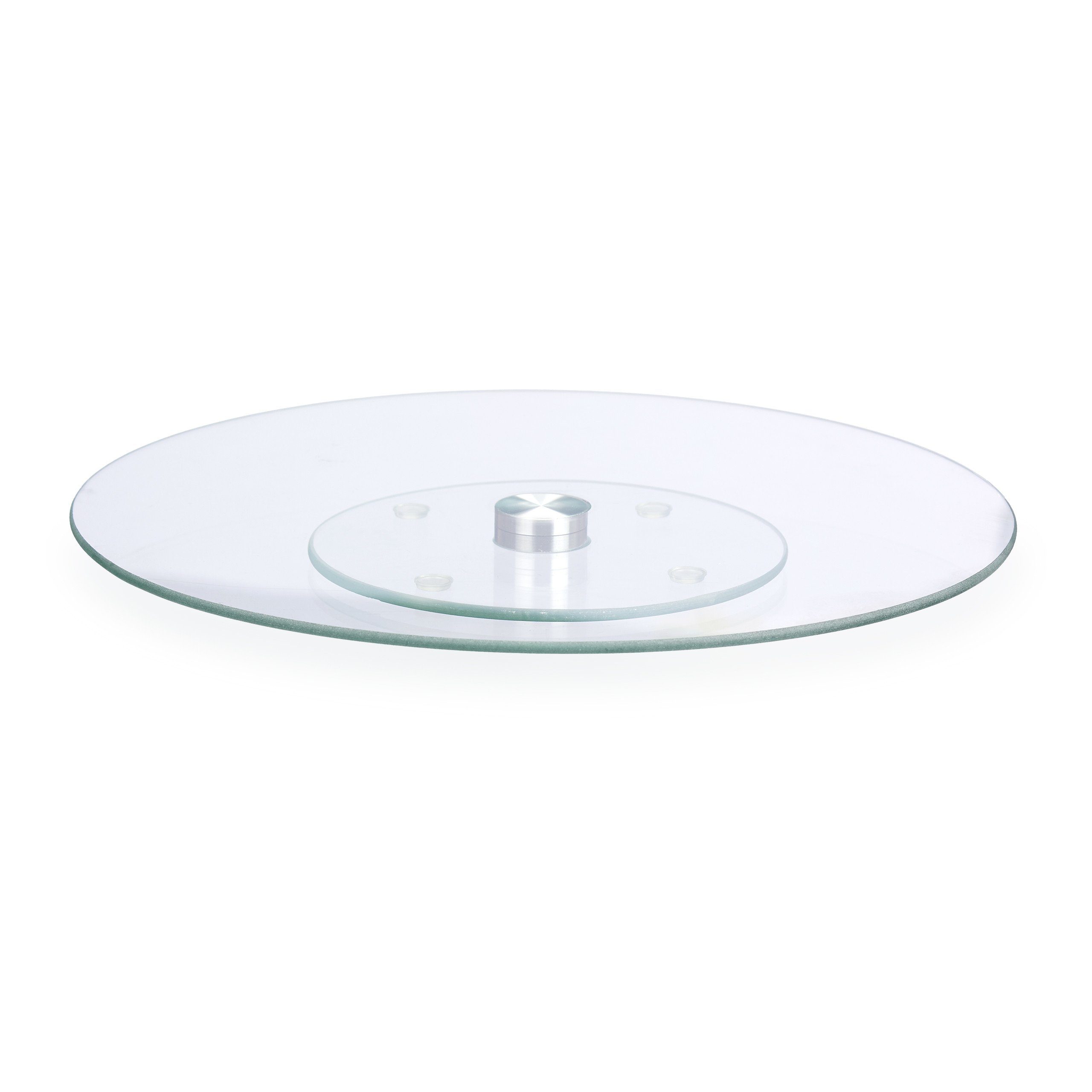 relaxdays Tortenplatte 1 x Drehbare Tortenplatte Glas, Glas