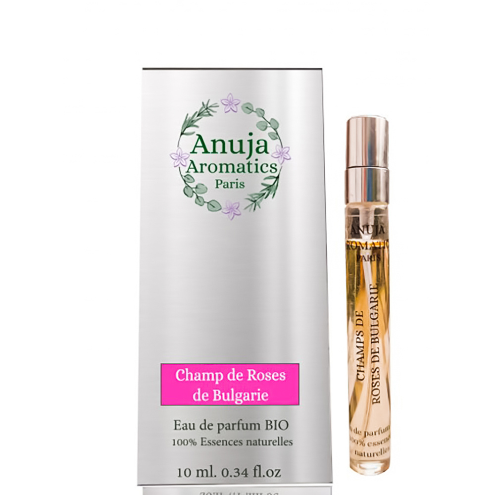anuja aromatics Champ de Roses de Bulgarie Eau de Parfum Bio aux Essences 100 % Naturelles