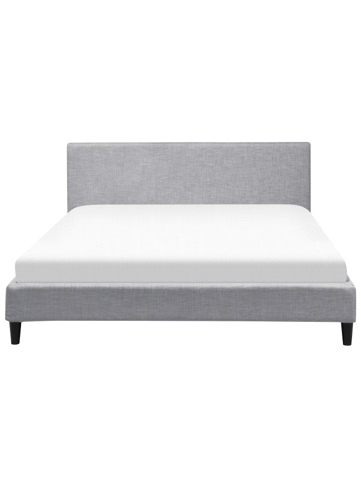 Beliani Doppelbett mit LED FITOU in Grau - (W) 190 x (H) 87 x (L) 214 cm günstig kaufen onesize