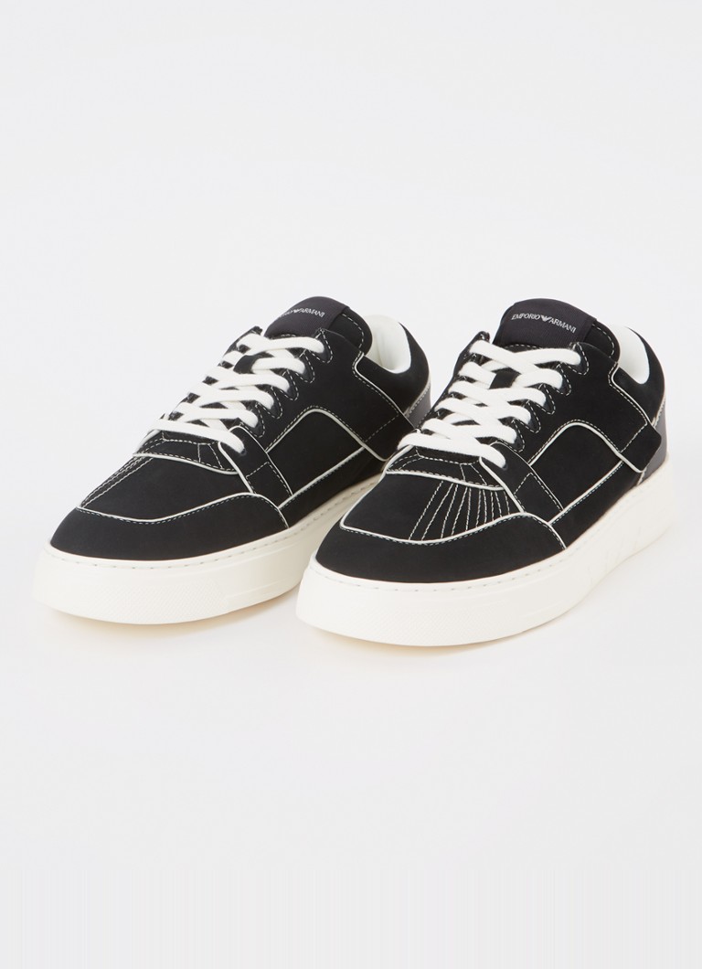 Αθλητικά παπούτσια Emporio Armani από nubuck με λογότυπο