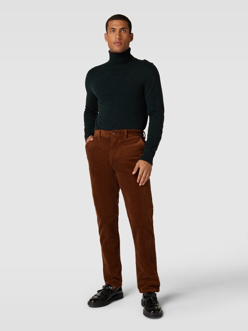 Cordhose mit Stretch-Anteil in cognac