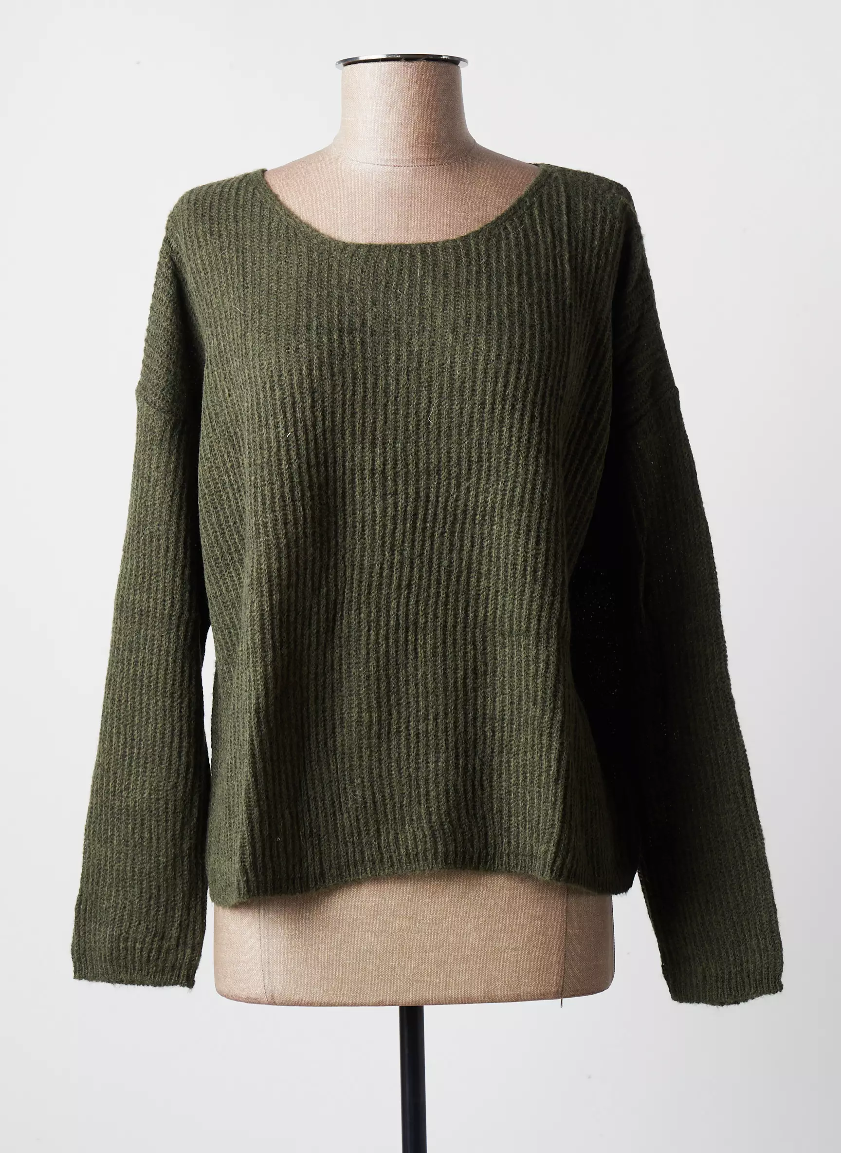 Blanc Boheme Pulls Femme couleur vert
