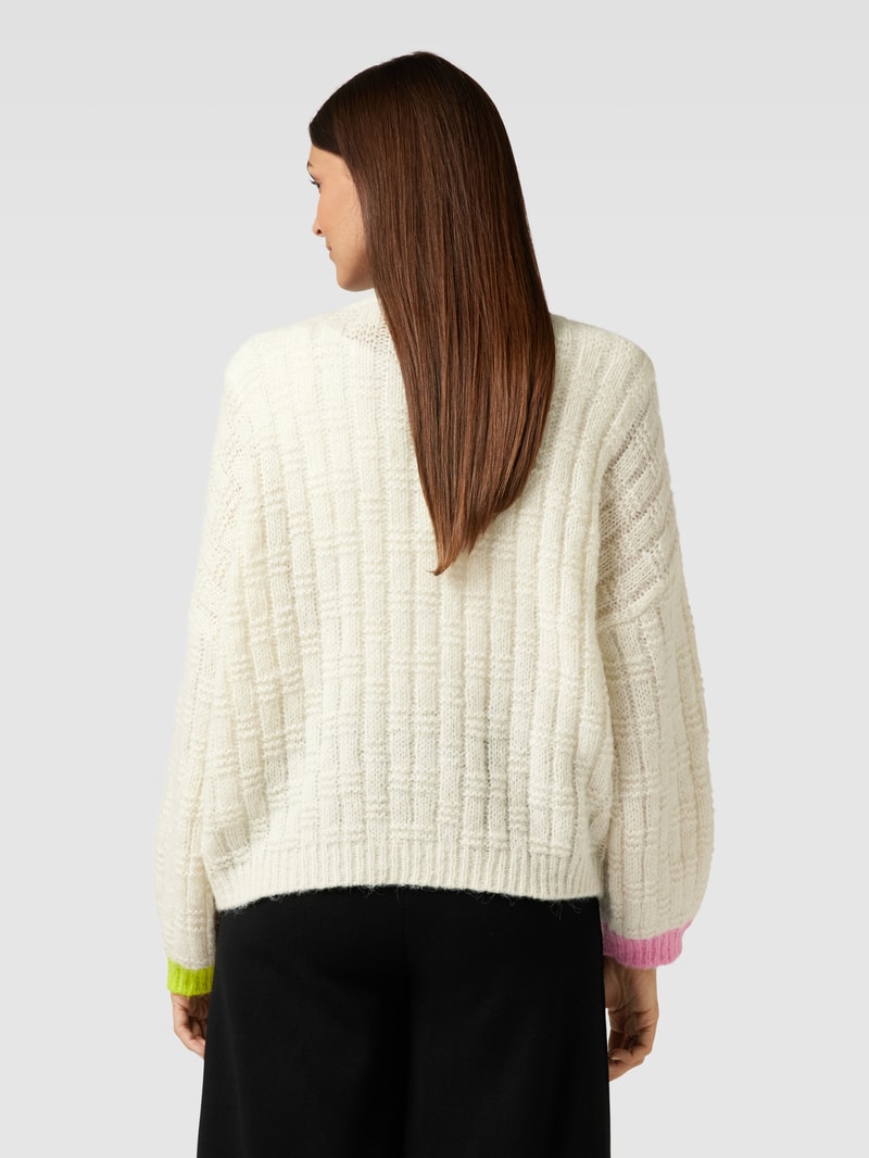 Strickcardigan mit Strukturmuster Modell 'INGRID' in offwhite