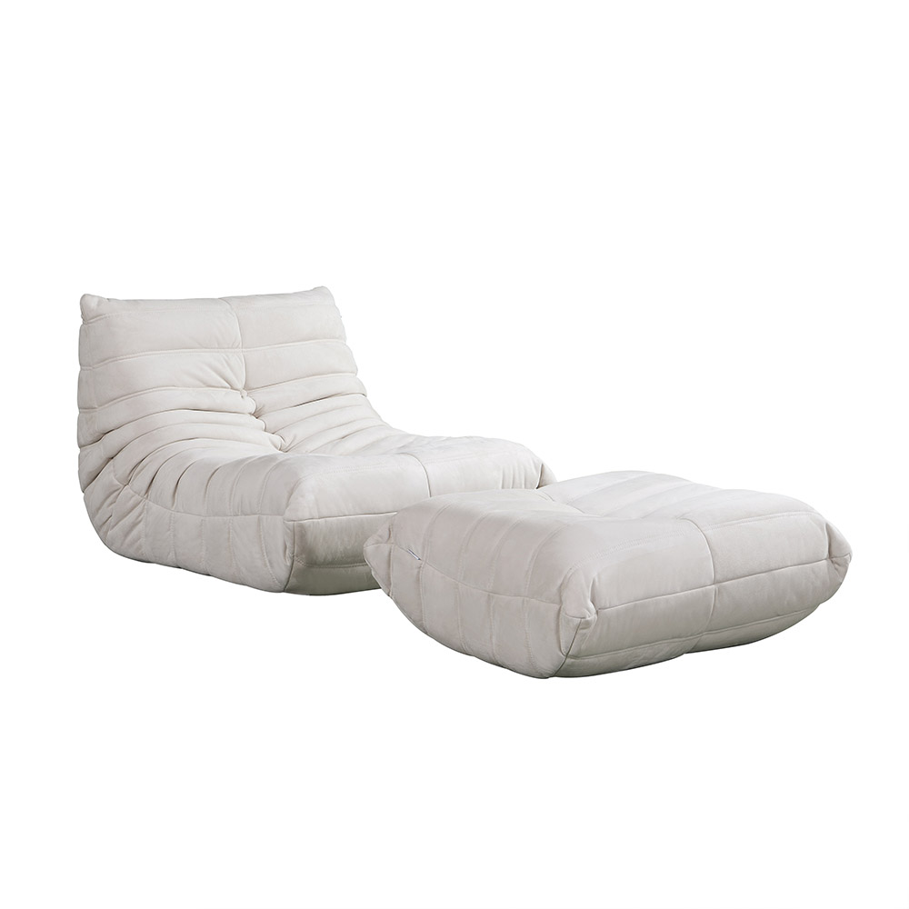 Home Deluxe HOME DELUXE Relaxsessel mit Hocker CHILL - Beige