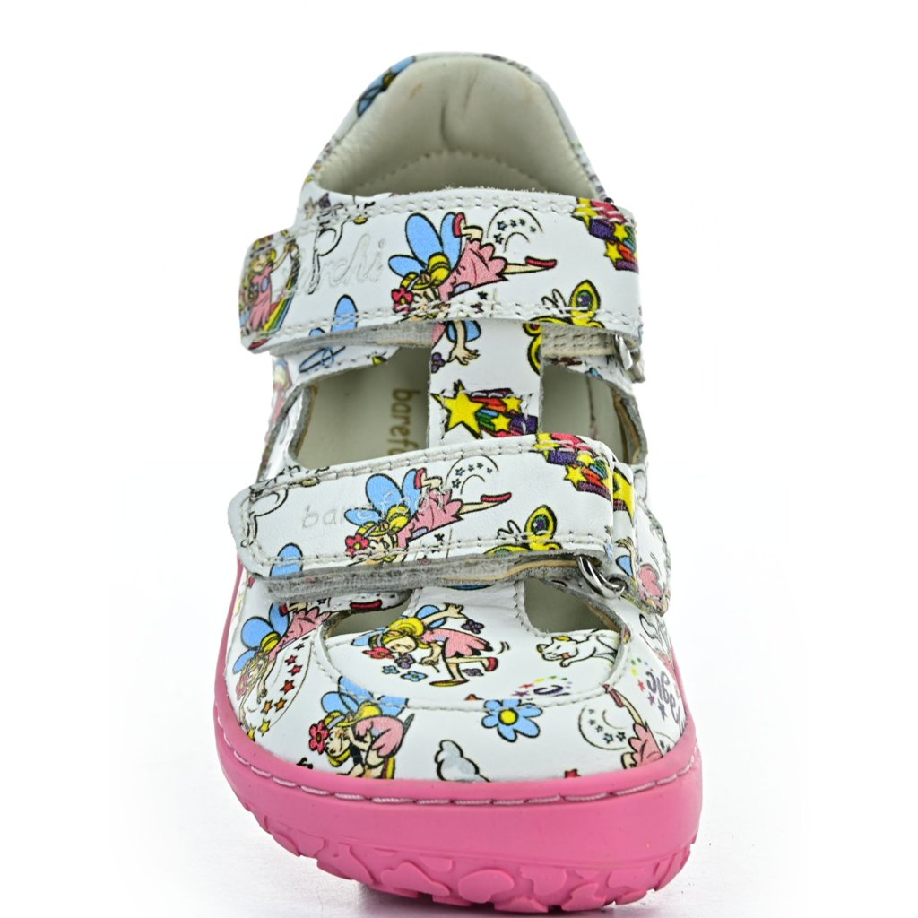 Lurchi Nando Nappa White-Pink Barfußsandalen