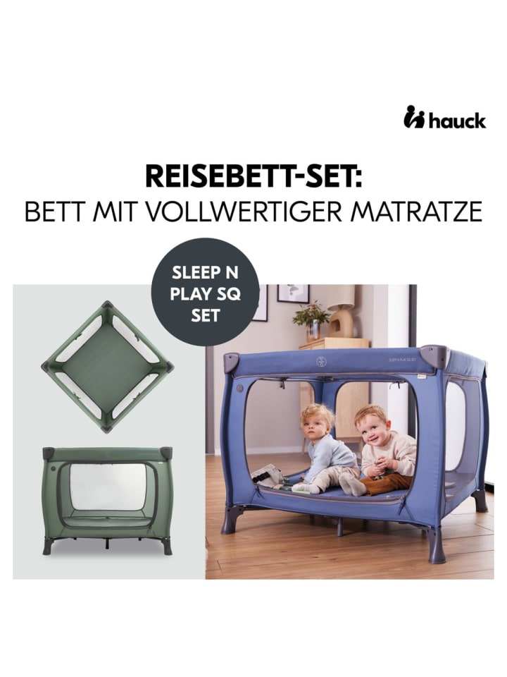 Hauck Reisebett & Laufgitter Sleep N Play SQ Set in gruen günstig kaufen onesize