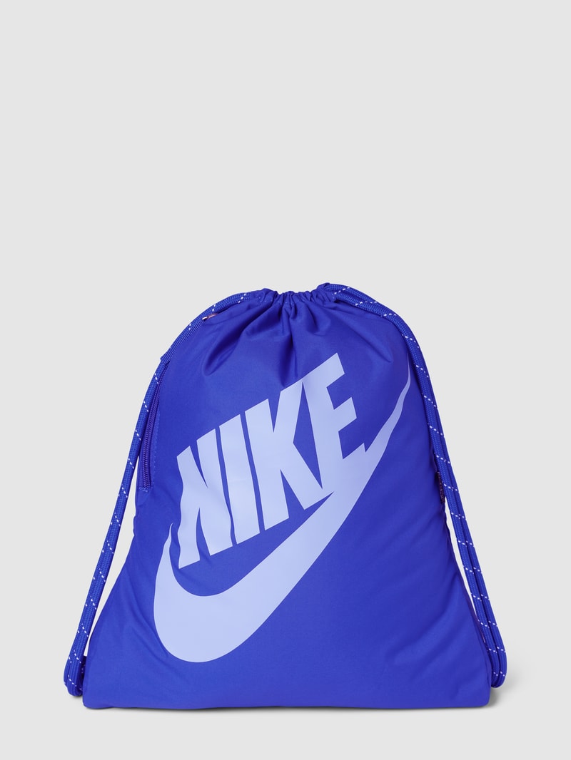 Rucksack mit Label-Print Modell 'Heritage' in royalblau