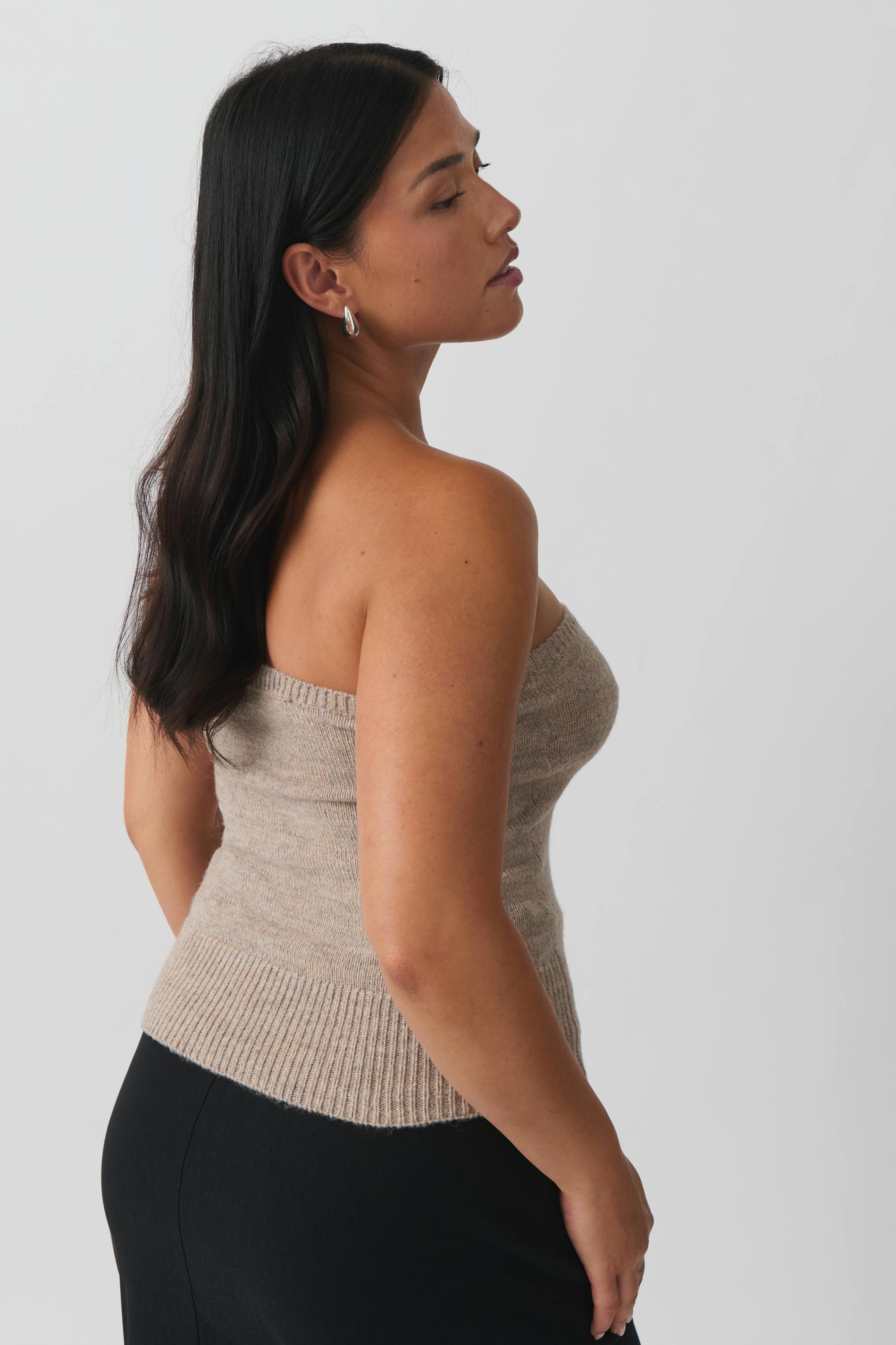 Knitted tube top